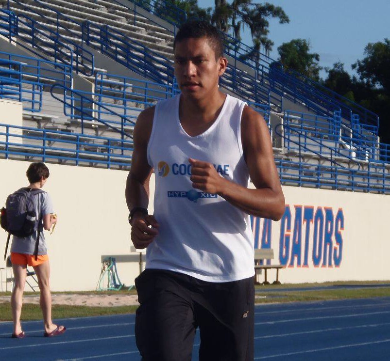Georman Rivas en torneo en la Universidad de Florida, Estados Unidos.